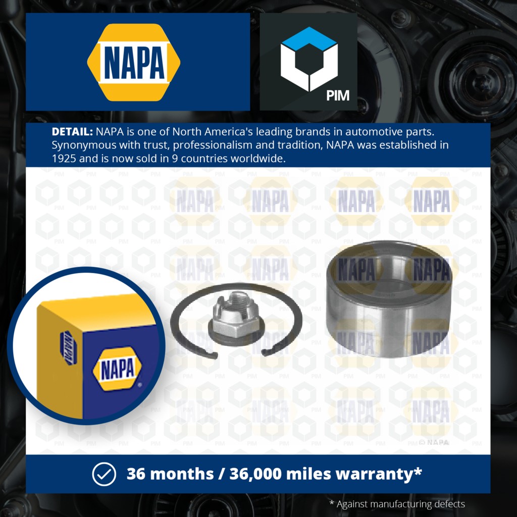 NAPA Wheel Bearing Kit Front PWB1264 [PM1851759]