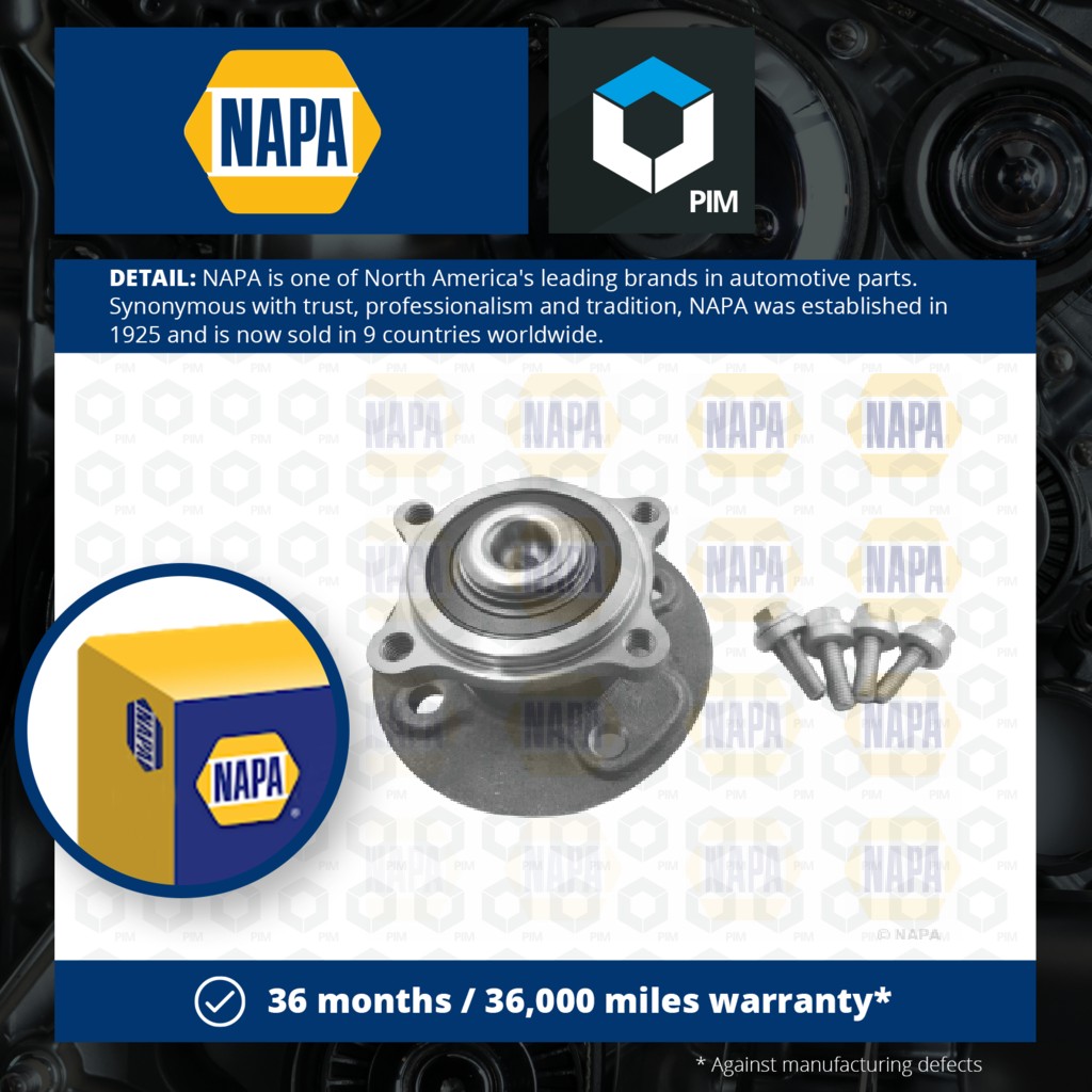 NAPA Wheel Bearing Kit Rear PWB1255 [PM1851751]