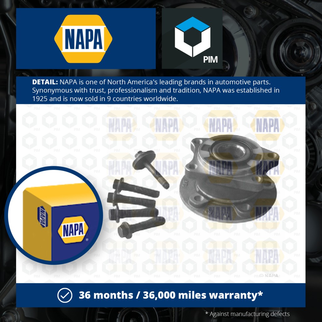 NAPA Wheel Bearing Kit Rear PWB1252 [PM1851748]