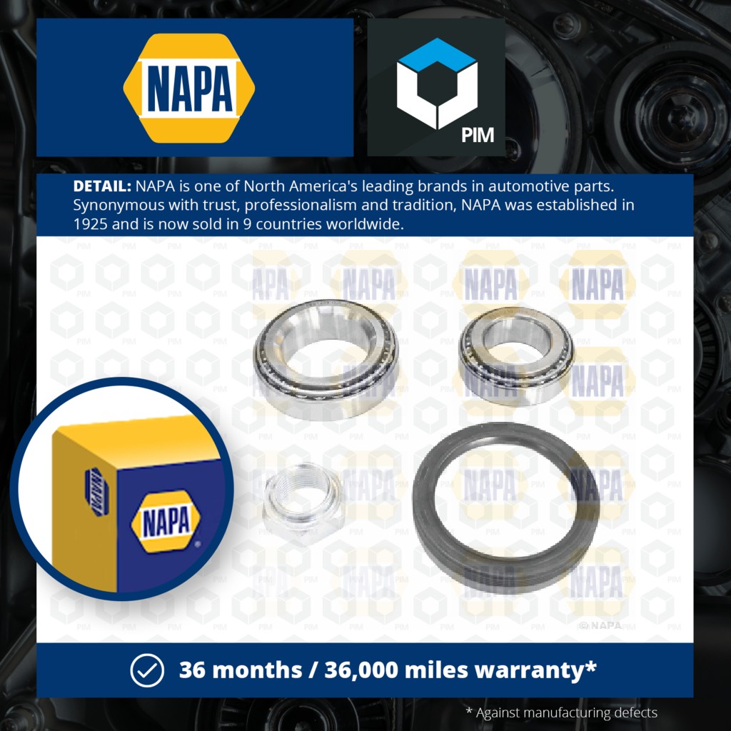 NAPA Wheel Bearing Kit Rear PWB1239 [PM1851735]