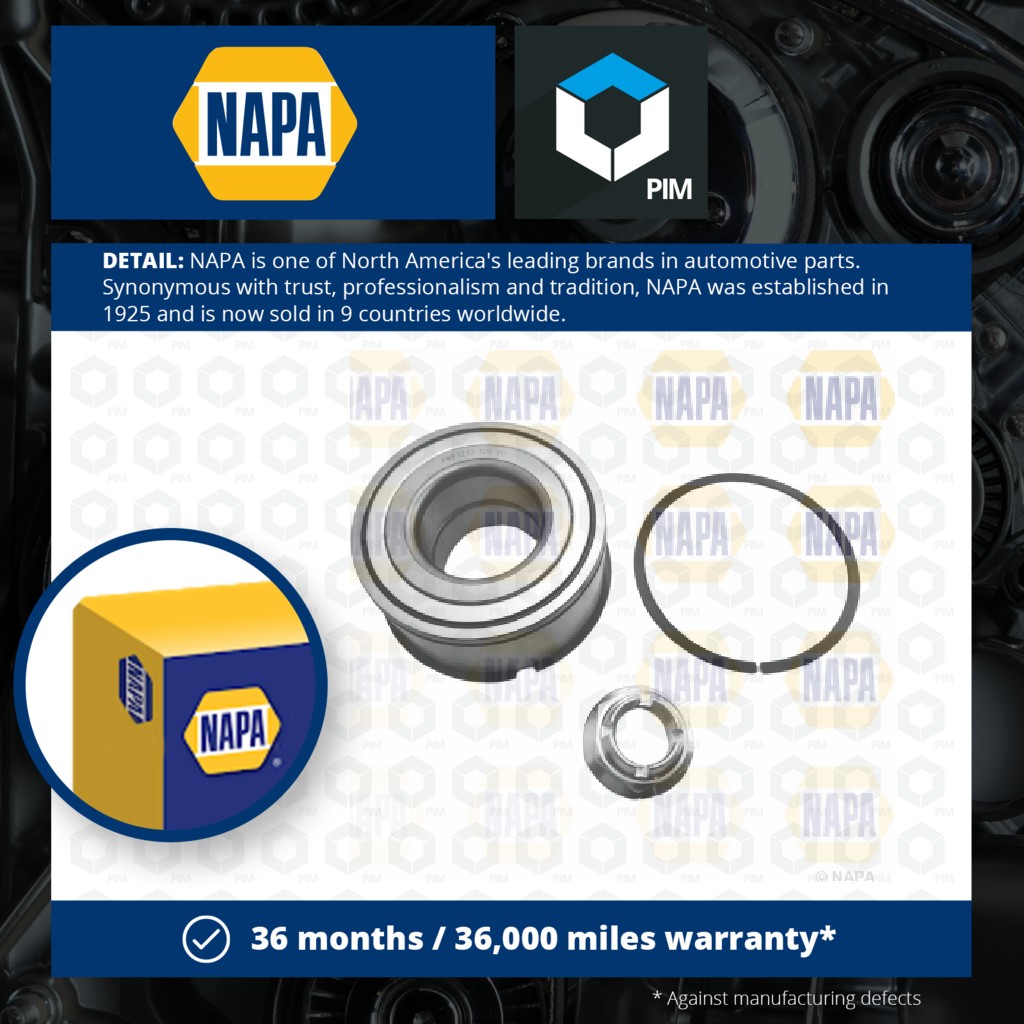 NAPA Wheel Bearing Kit PWB1233 [PM1851729]