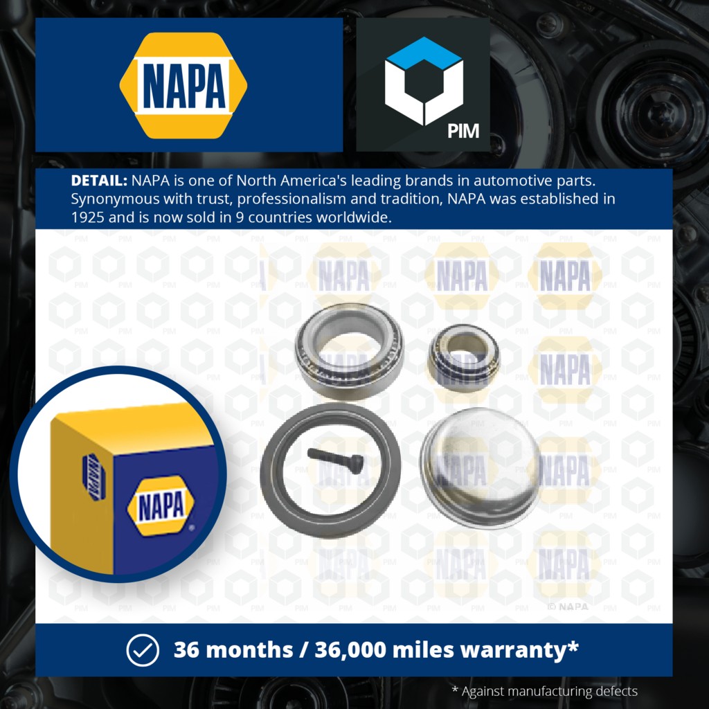 NAPA Wheel Bearing Kit Front PWB1199 [PM1851695]