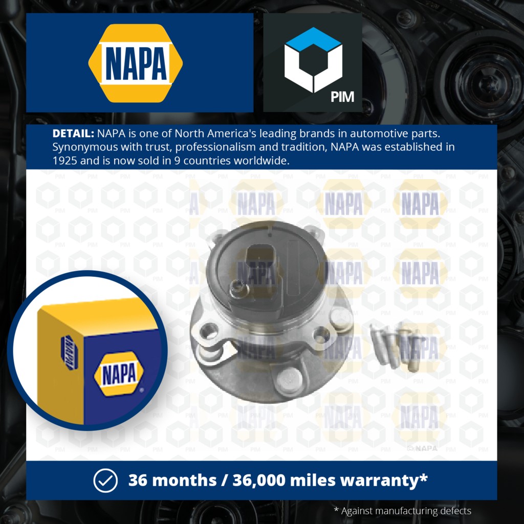 NAPA Wheel Bearing Kit Rear PWB1189 [PM1851686]
