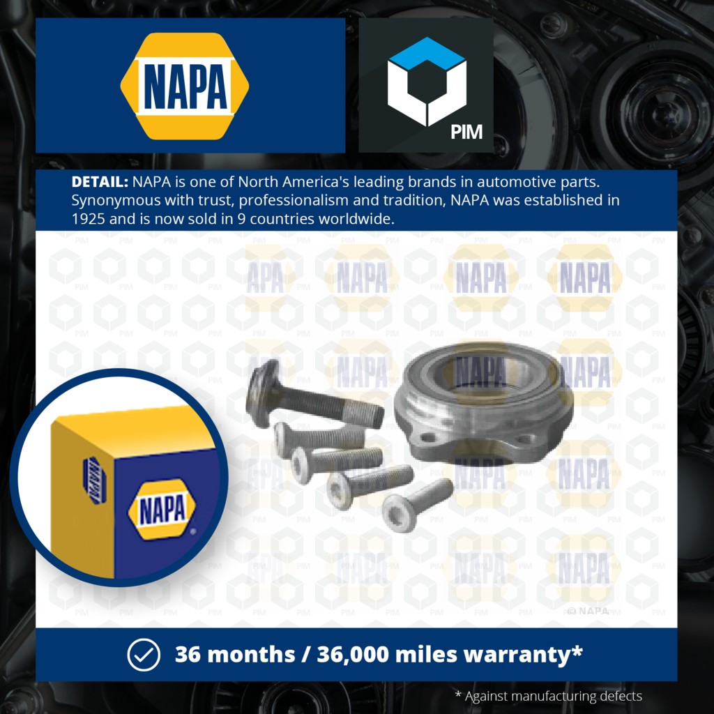 NAPA Wheel Bearing Kit PWB1182 [PM1851679]