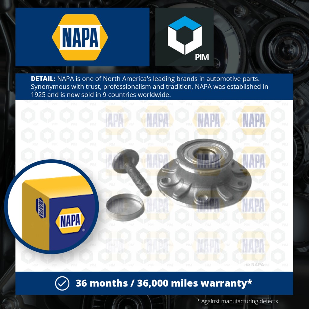 NAPA Wheel Bearing Kit PWB1160 [PM1851657]