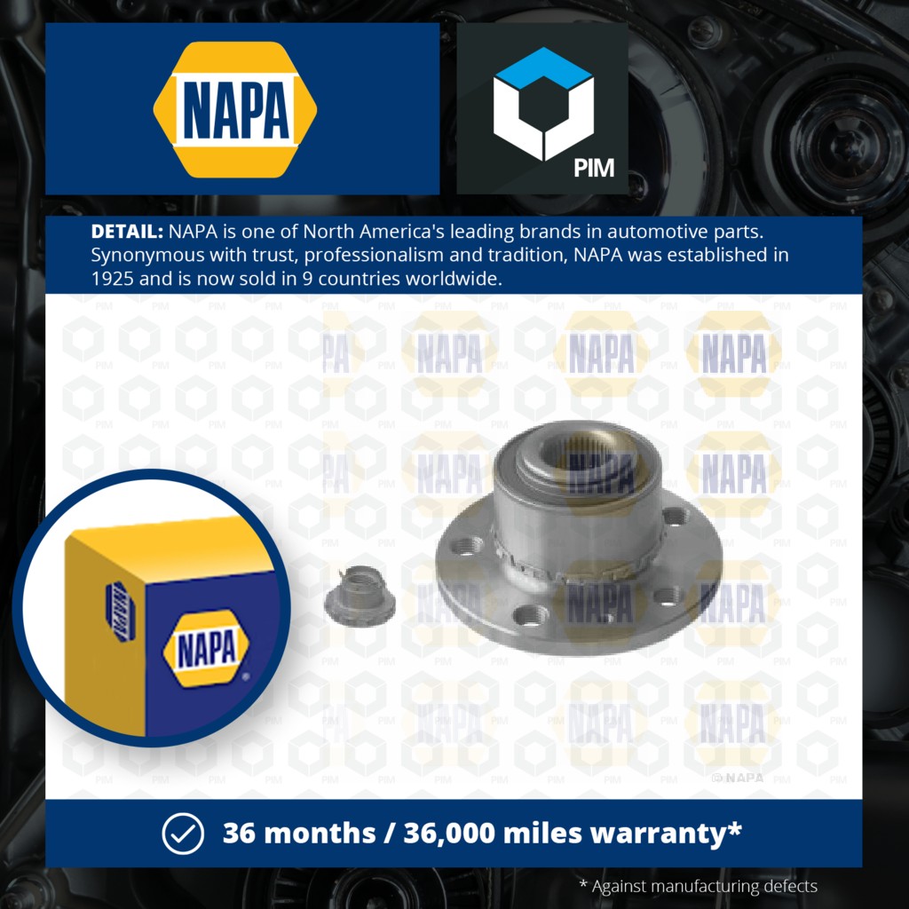 NAPA Wheel Bearing Kit Front PWB1157 [PM1851654]