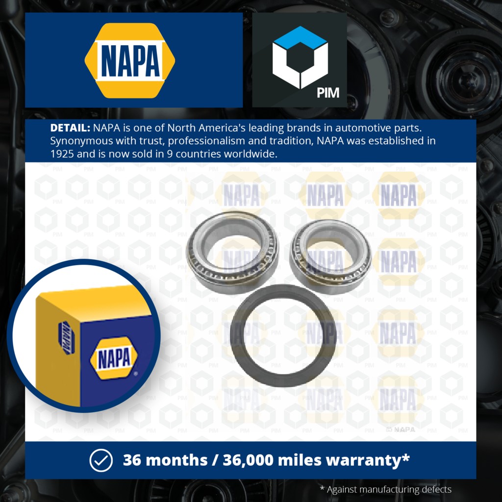 NAPA Wheel Bearing Kit Front PWB1127 [PM1851625]