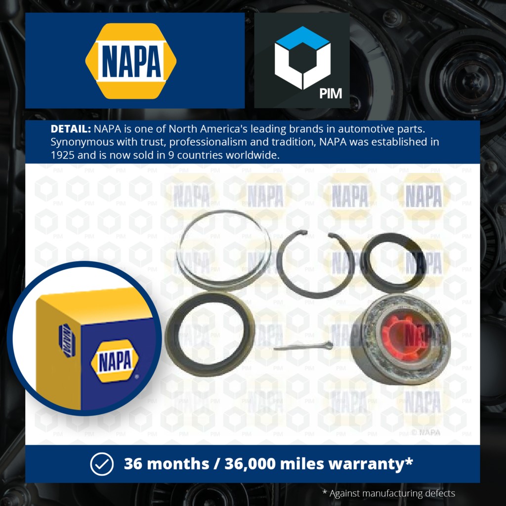NAPA Wheel Bearing Kit PWB1124 [PM1851622]