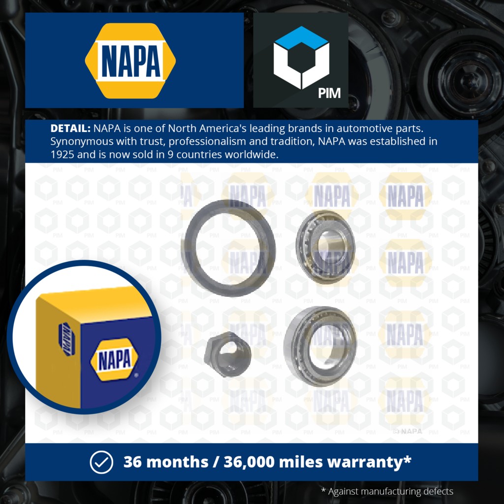 NAPA Wheel Bearing Kit Rear PWB1105 [PM1851604]