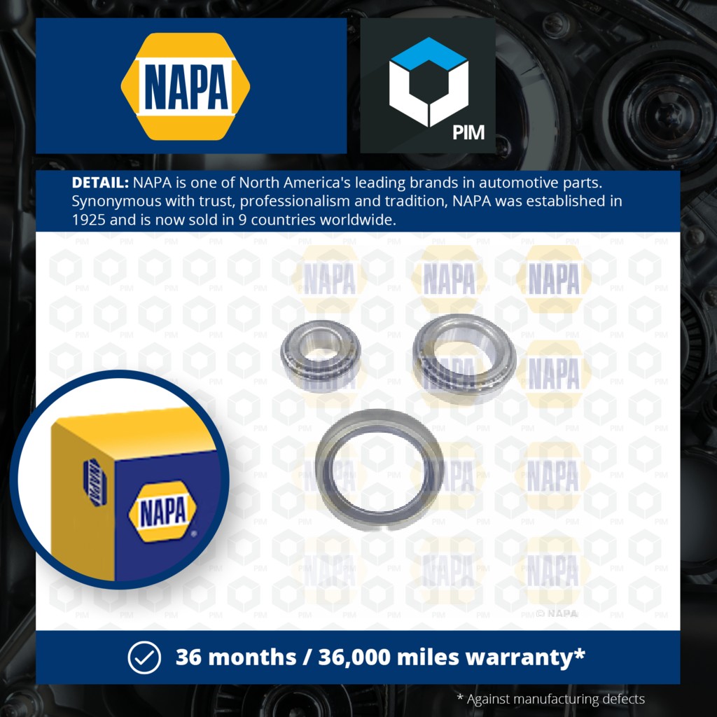 NAPA Wheel Bearing Kit Front PWB1088 [PM1851587]