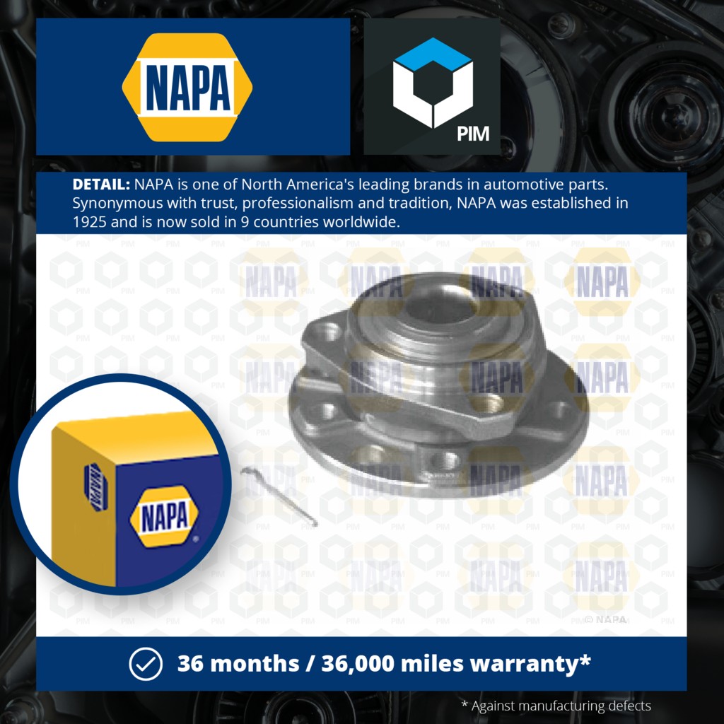 NAPA Wheel Bearing Kit Front PWB1074 [PM1851573]