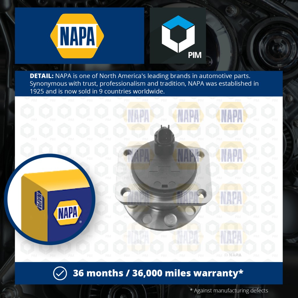 NAPA Wheel Bearing Kit Rear PWB1063 [PM1851562]