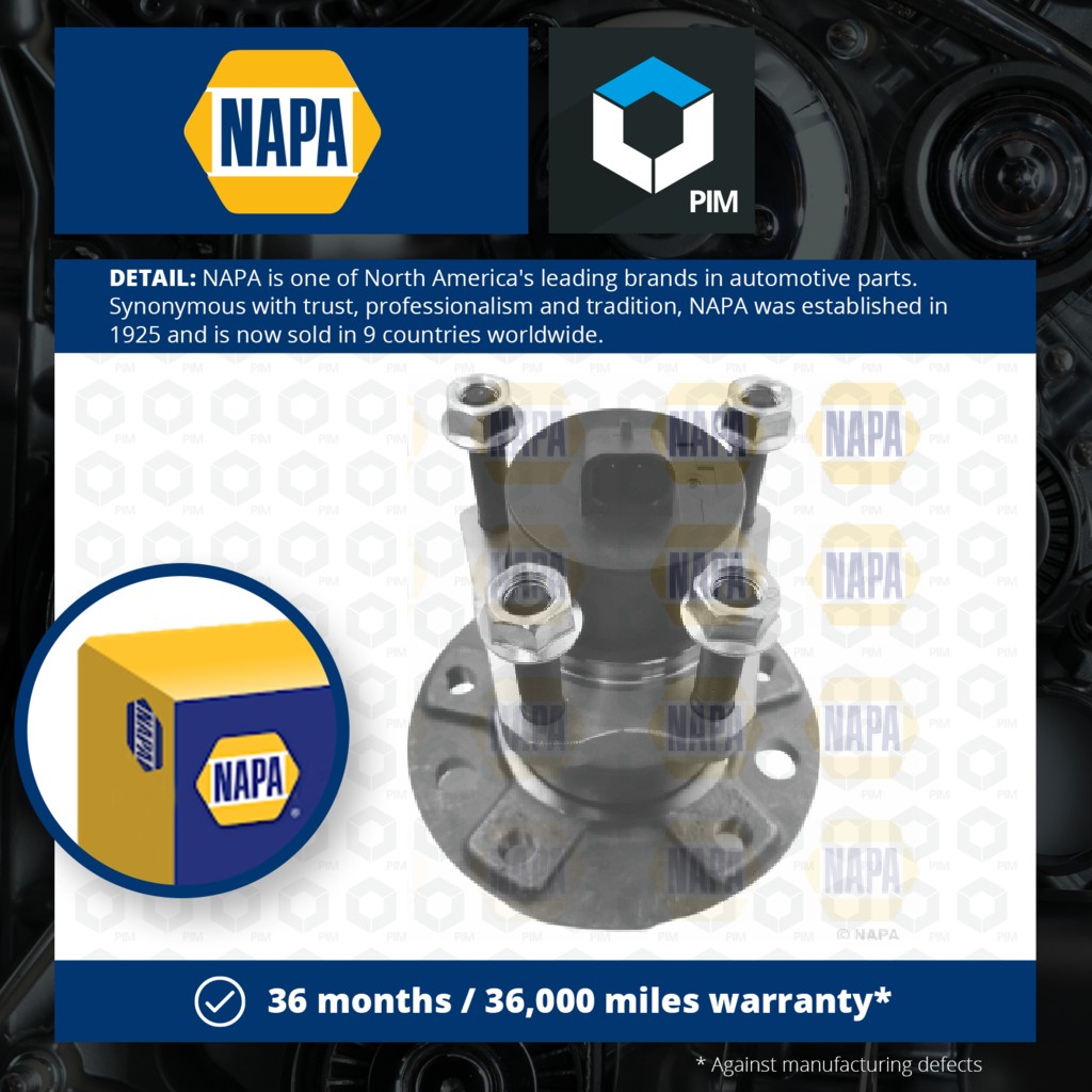 NAPA Wheel Bearing Kit Rear PWB1050 [PM1851549]