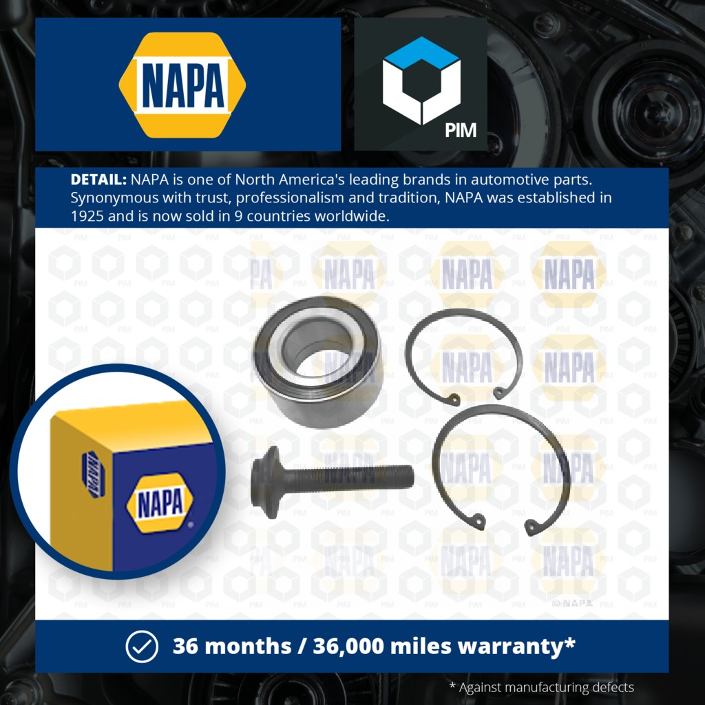 NAPA Wheel Bearing Kit PWB1024 [PM1851524]