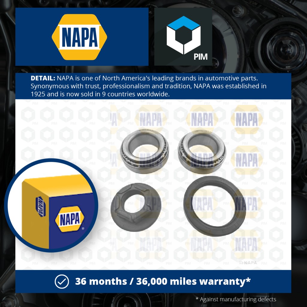 NAPA Wheel Bearing Kit Rear PWB1003 [PM1851503]