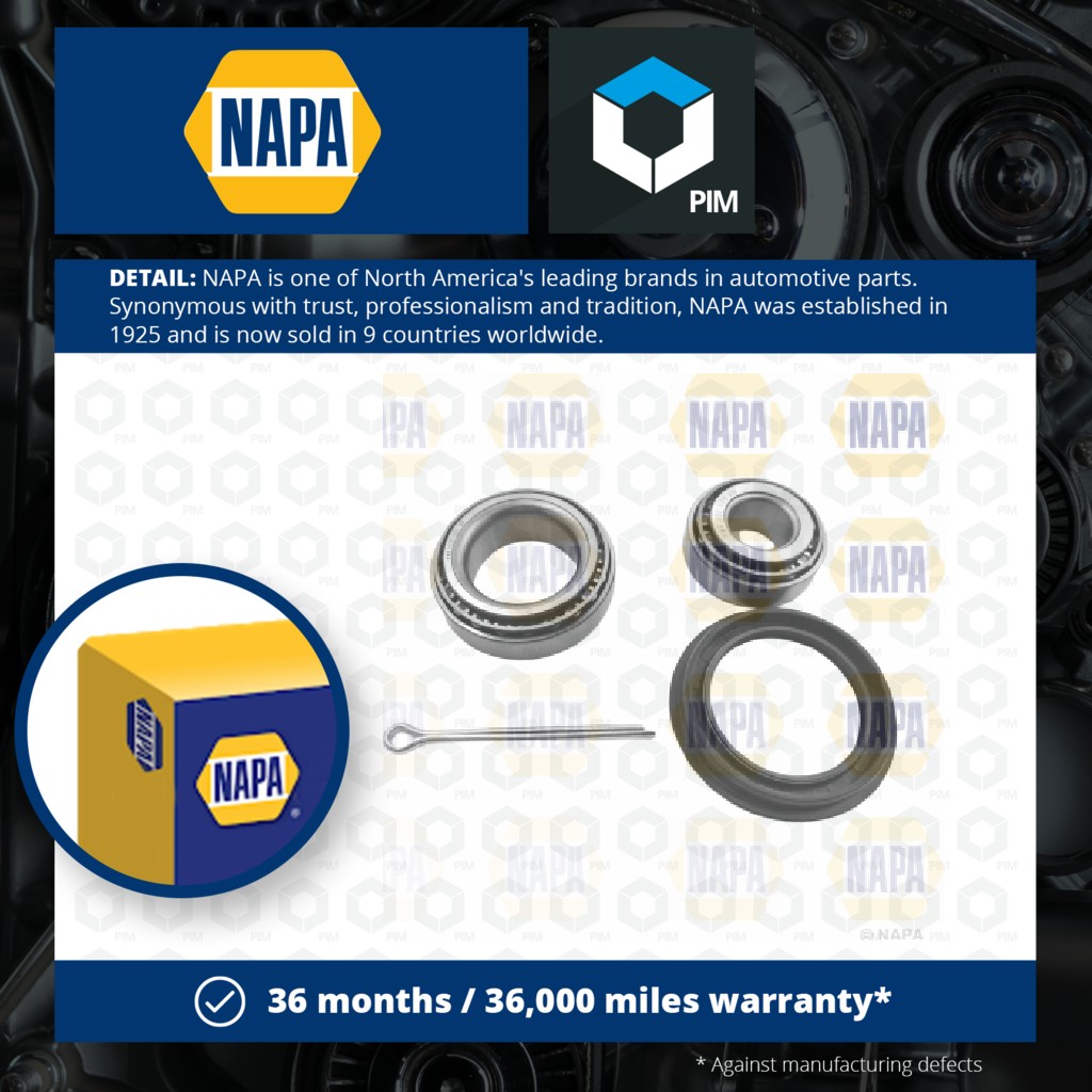 NAPA Wheel Bearing Kit PWB1002 [PM1851502]