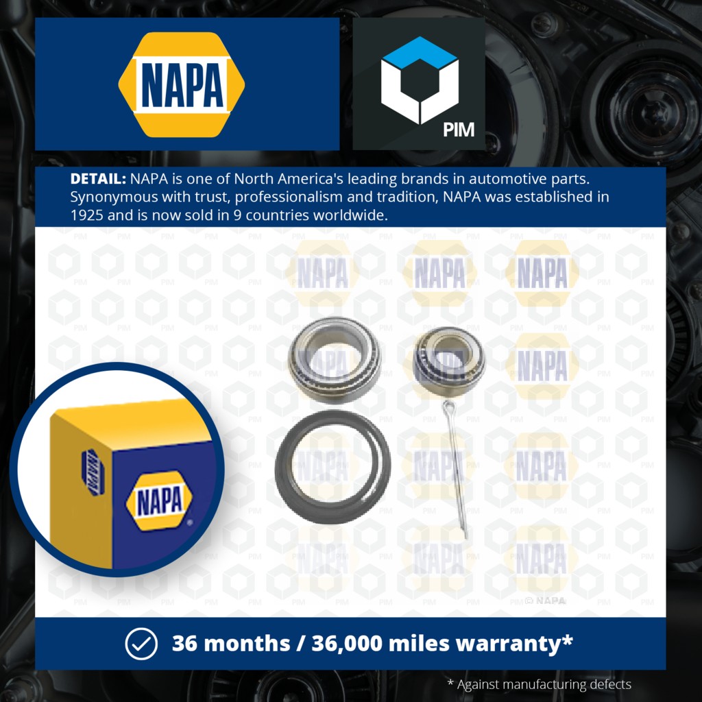 NAPA Wheel Bearing Kit PWB1001 [PM1851501]