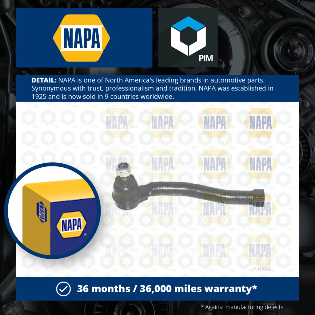 NAPA Tie / Track Rod End Left Outer NST6261 [PM1851246]