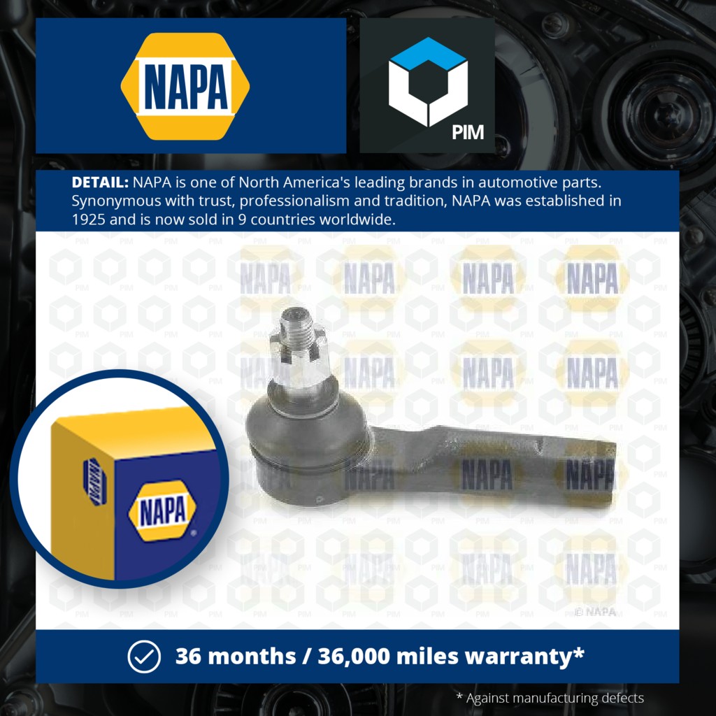 NAPA Tie / Track Rod End Left or Right NST6220 [PM1851212]