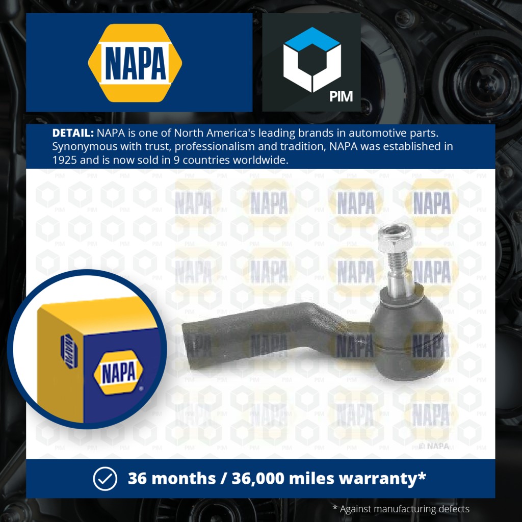 NAPA Tie / Track Rod End Right Outer NST6217 [PM1851209]