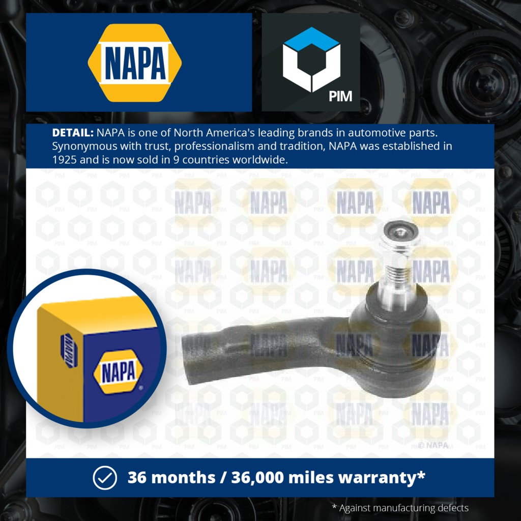 NAPA Tie / Track Rod End Right Outer NST6147 [PM1851158]