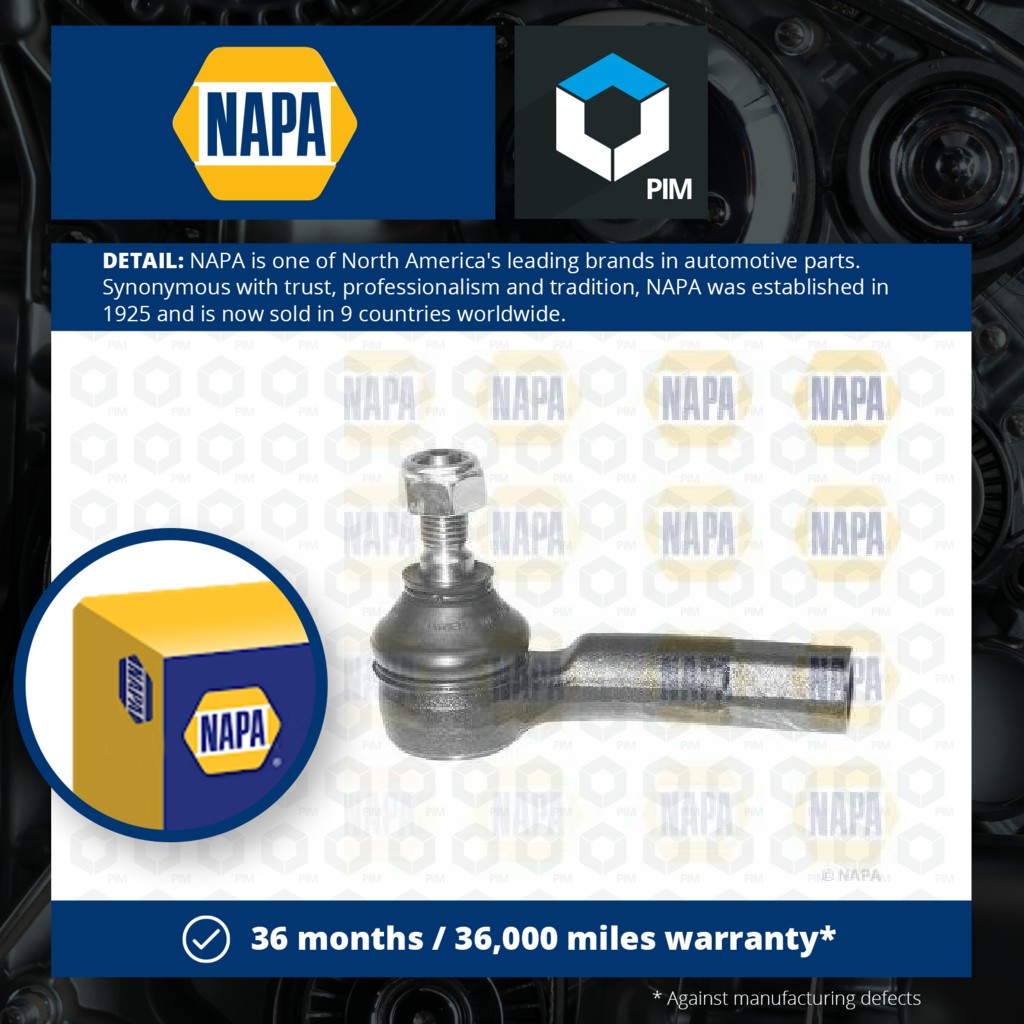 NAPA Tie / Track Rod End Right Outer NST6143 [PM1851154]