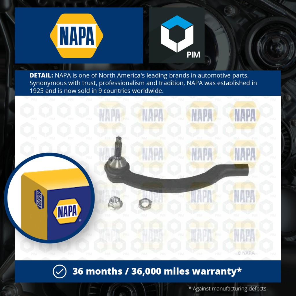 NAPA Tie / Track Rod End Right Outer NST6137 [PM1851148]