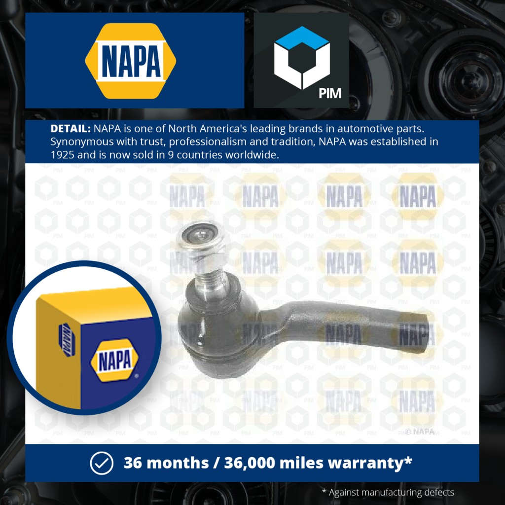 NAPA Tie / Track Rod End Left Outer NST6120 [PM1851134]