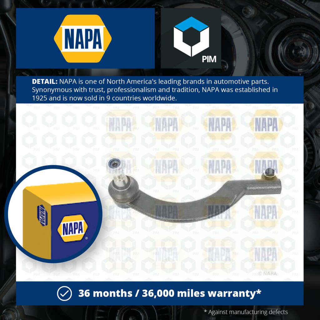 NAPA Tie / Track Rod End Left Outer NST6066 [PM1851092]