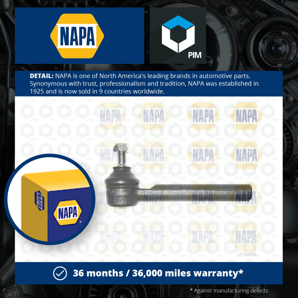 NAPA Tie / Track Rod End Outer NST6025 [PM1851055]