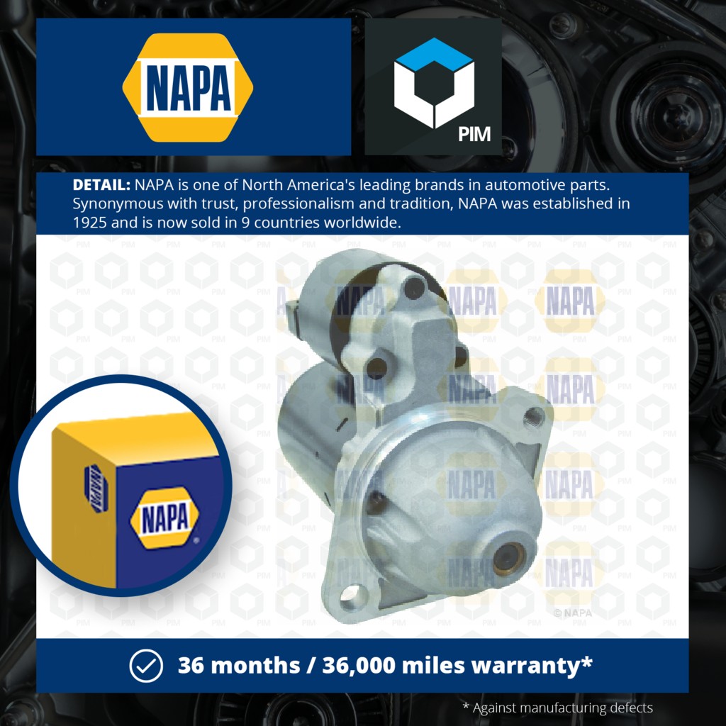 NAPA Starter Motor NSM1504 [PM1850107]