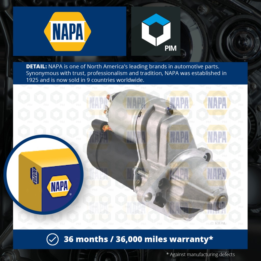 NAPA Starter Motor NSM1187 [PM1849793]