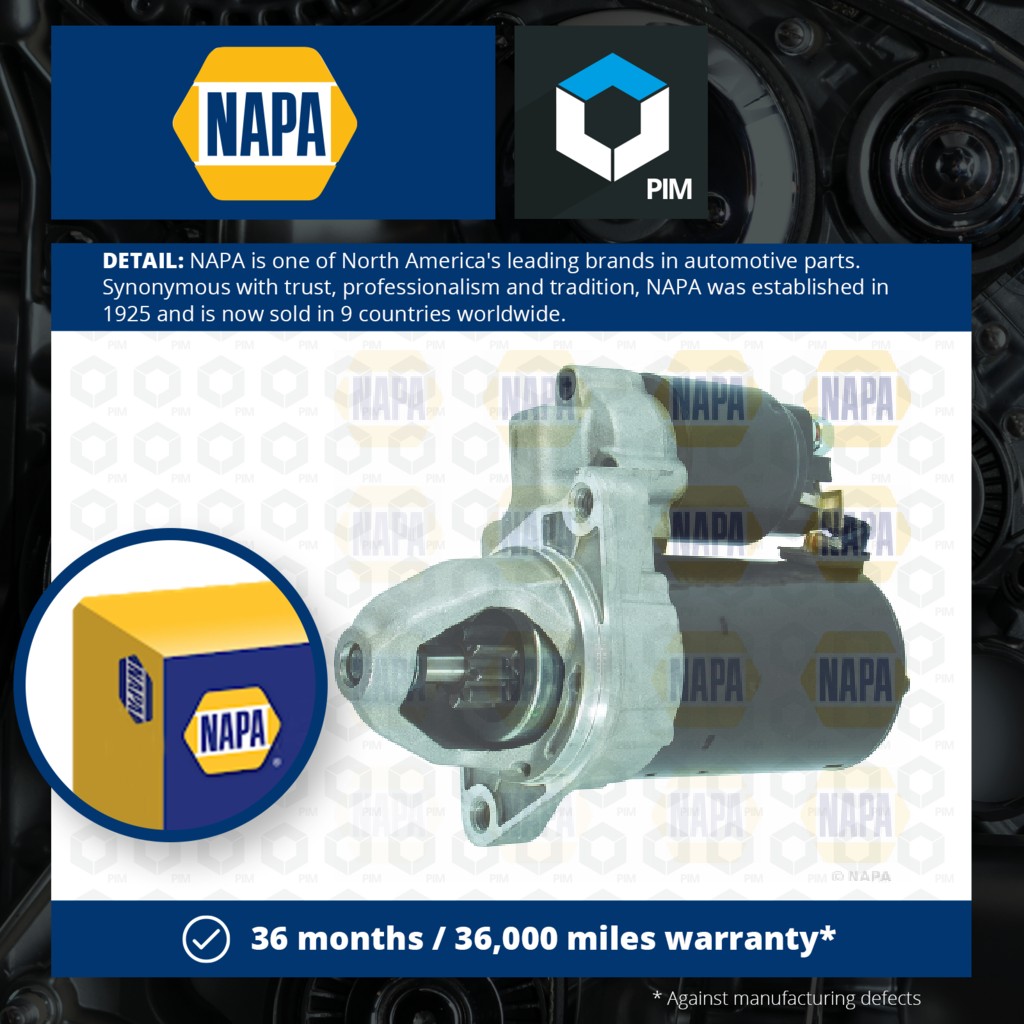 NAPA Starter Motor NSM1022 [PM1849630]
