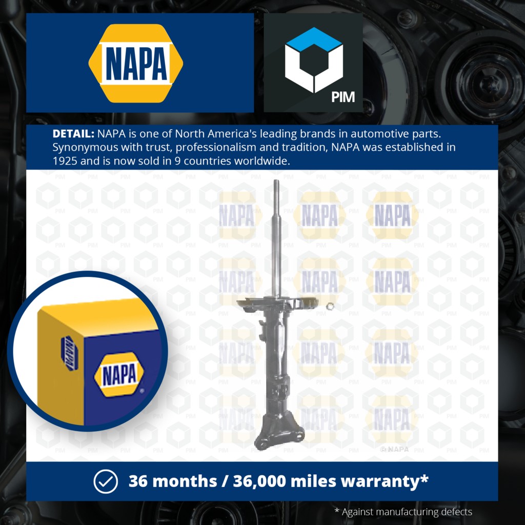 NAPA 2x Shock Absorbers (Pair) Front NSA1494 [PM1849604]