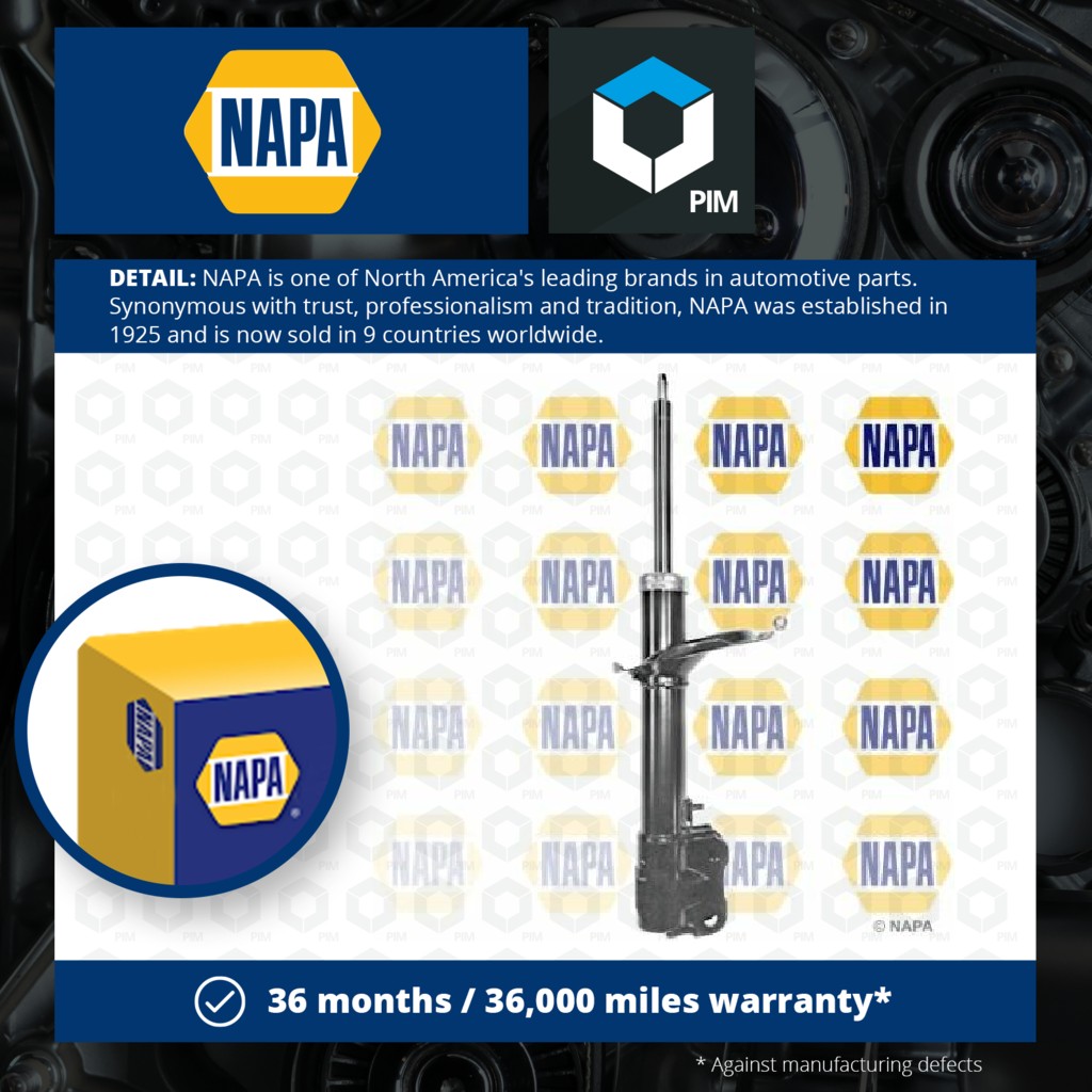 NAPA Shock Absorber (Single Handed) Front Left NSA1386 [PM1849502]