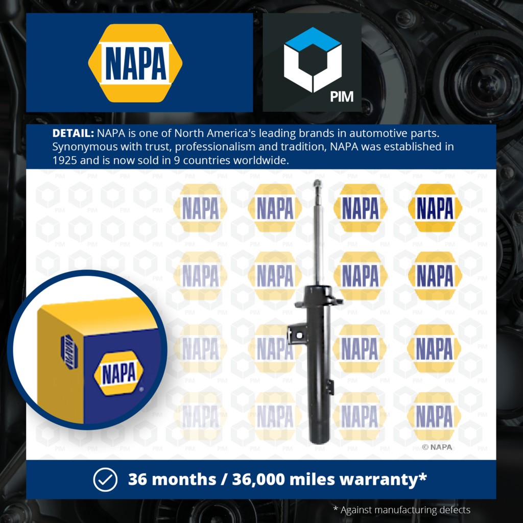 NAPA Shock Absorber (Single Handed) Front Left NSA1255 [PM1849377]