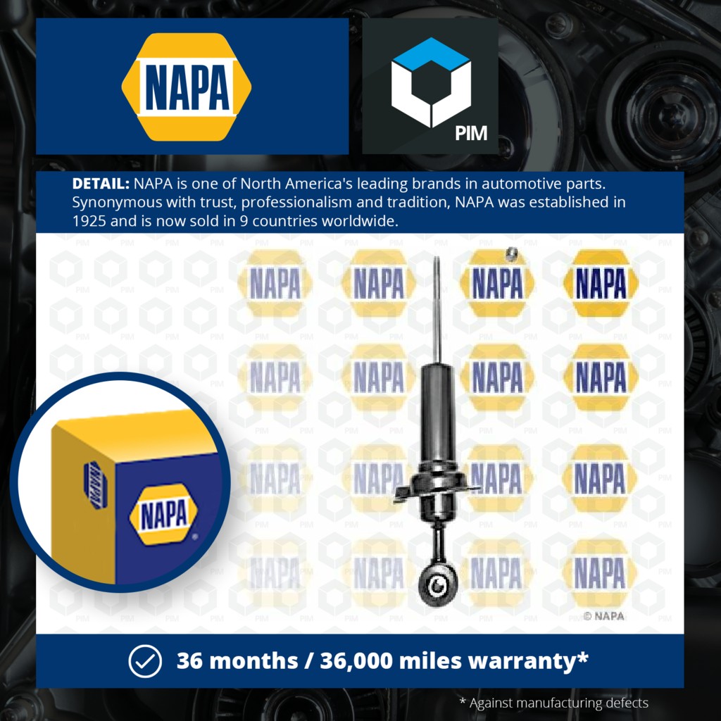 NAPA 2x Shock Absorbers (Pair) Front NSA1165 [PM1849287]