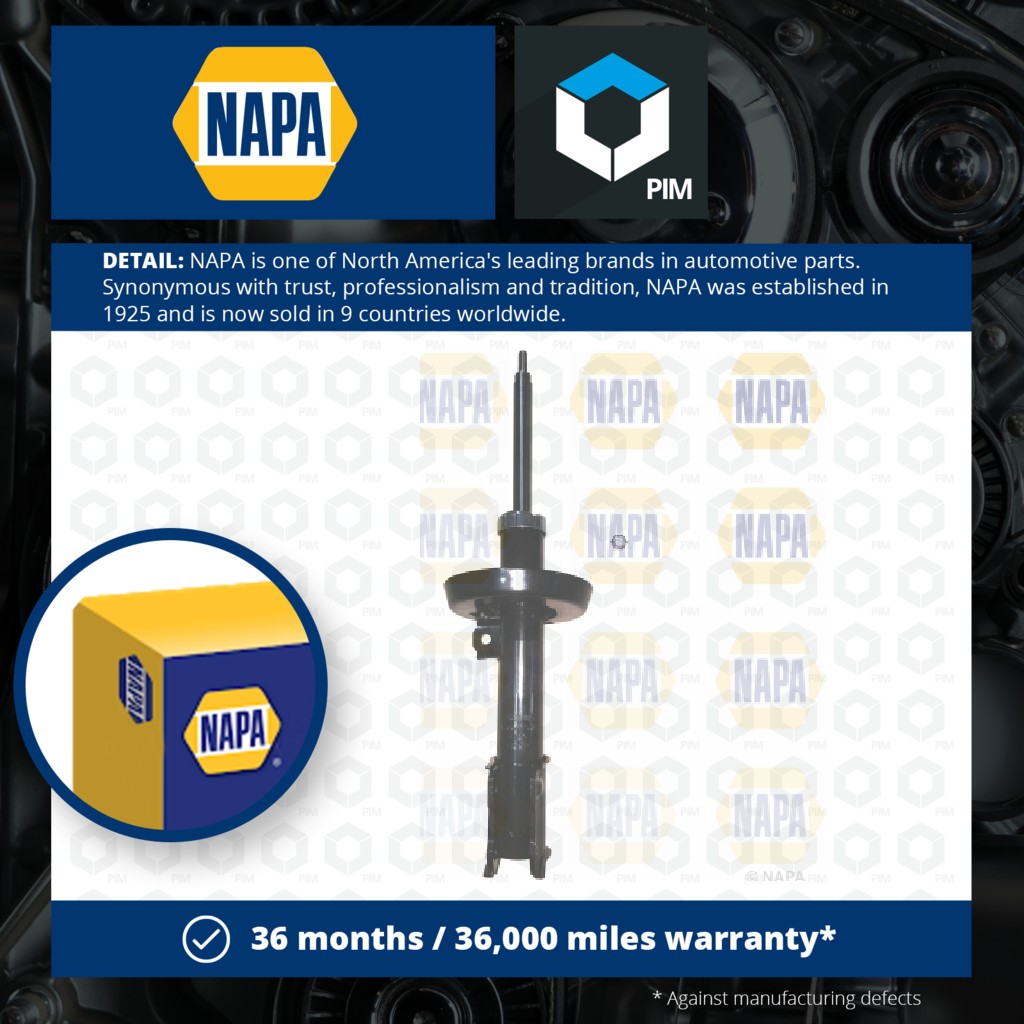 NAPA Shock Absorber (Single Handed) Front Right NSA1136 [PM1849258]