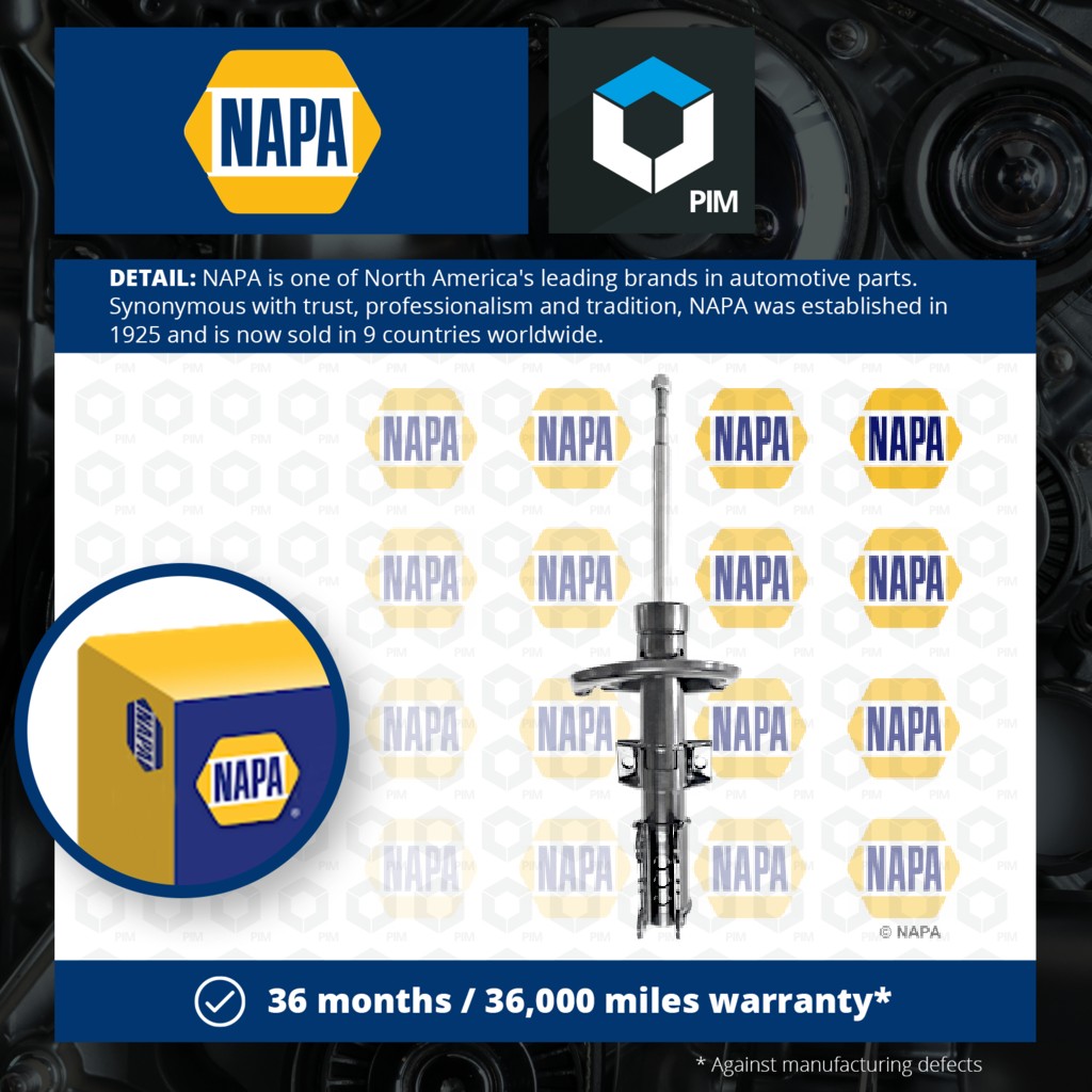 NAPA 2x Shock Absorbers (Pair) Front NSA1122 [PM1849244]