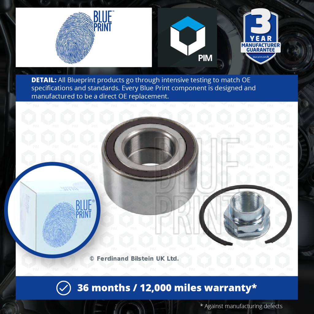 Blue Print Wheel Bearing Kit Front Left or Right ADBP820005 [PM1846593]