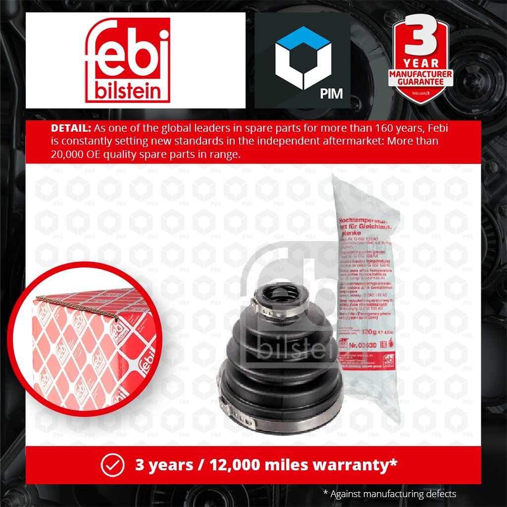 Febi CV Joint Boot Front Inner, Left 171734 [PM1844955]