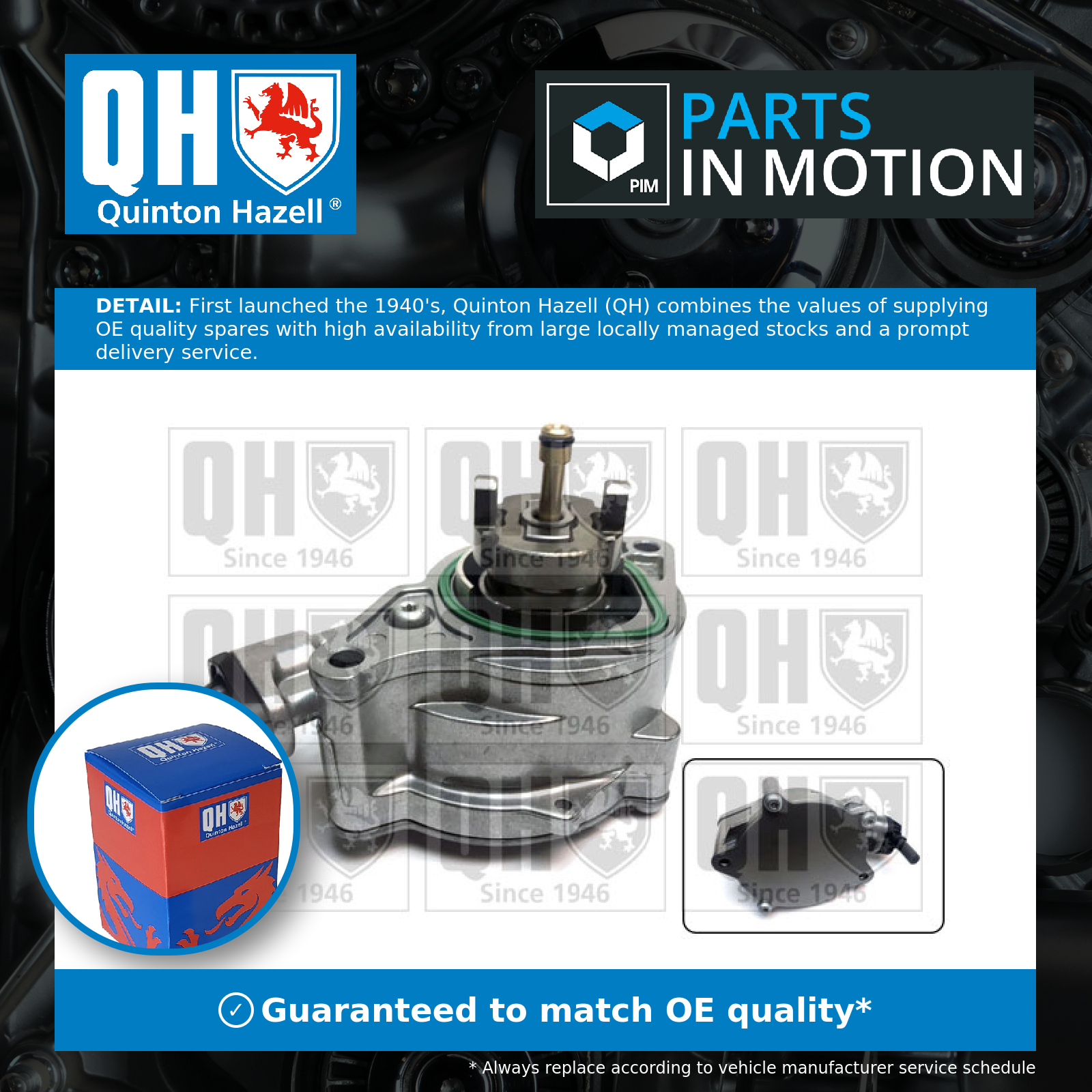 Quinton Hazell Vacuum Pump QVP1020 [PM1844498]