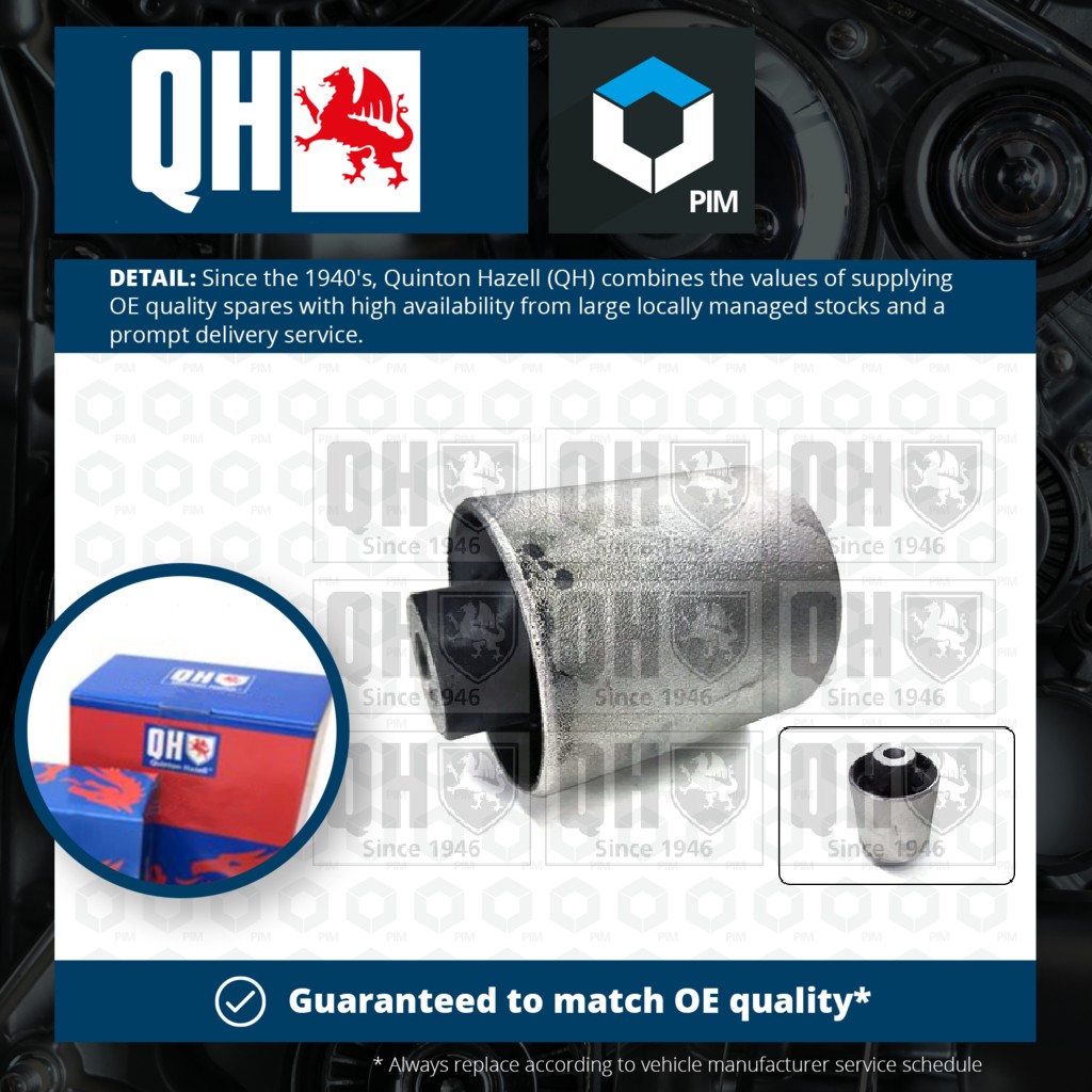 Quinton Hazell Wishbone / Control / Trailing Arm Bush Front Lower, Left EMS8729 [PM1844380]
