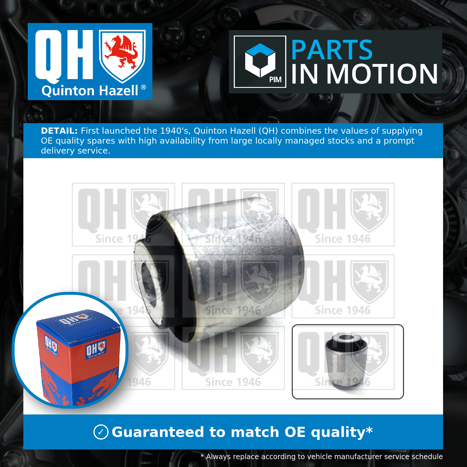 Quinton Hazell Wishbone / Control / Trailing Arm Bush Rear Lower EMS8722 [PM1844373]