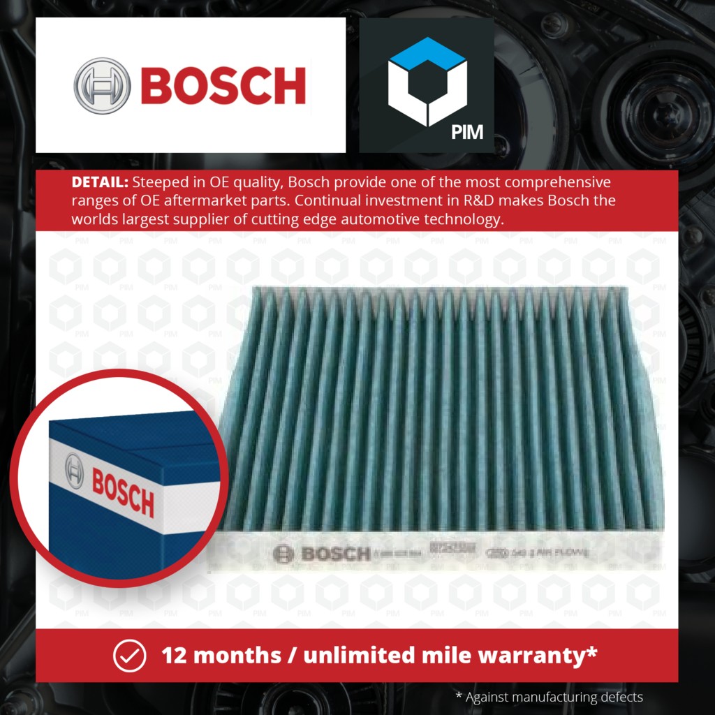 Pollen Cabin Filter 0986628554 Bosch 971332E250 971332E260