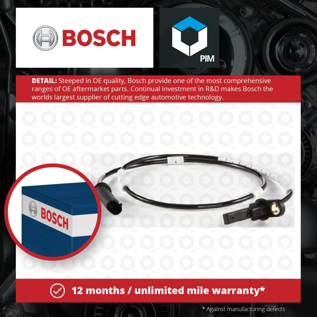 Bosch ABS Sensor Rear 0986594629 [PM1843781]