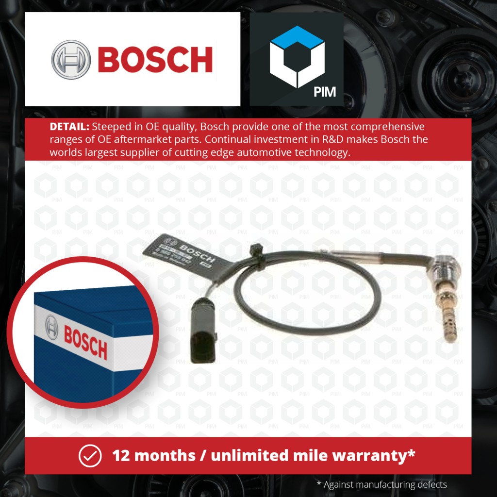 Bosch Exhaust Temperature Sensor 0986259042 [PM1843718]