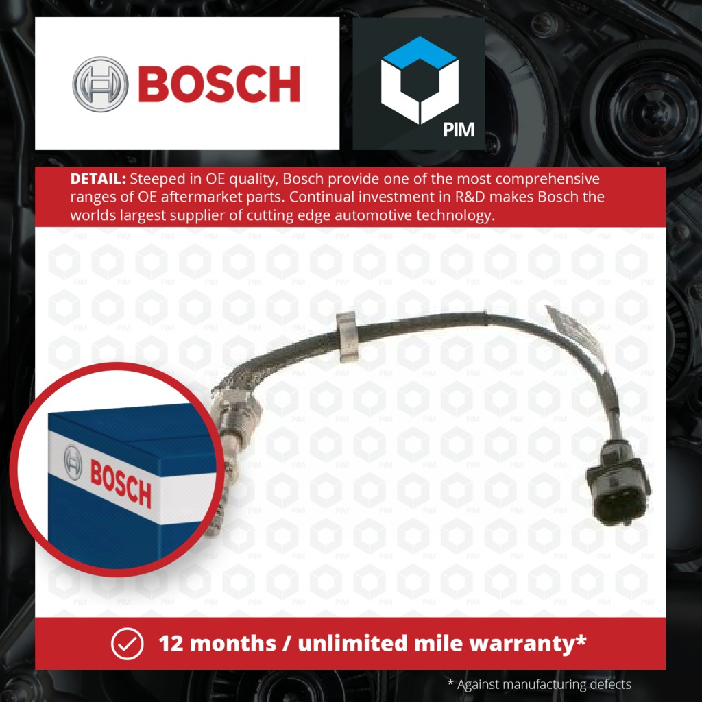 Bosch Exhaust Temperature Sensor 0986259021 [PM1843697]