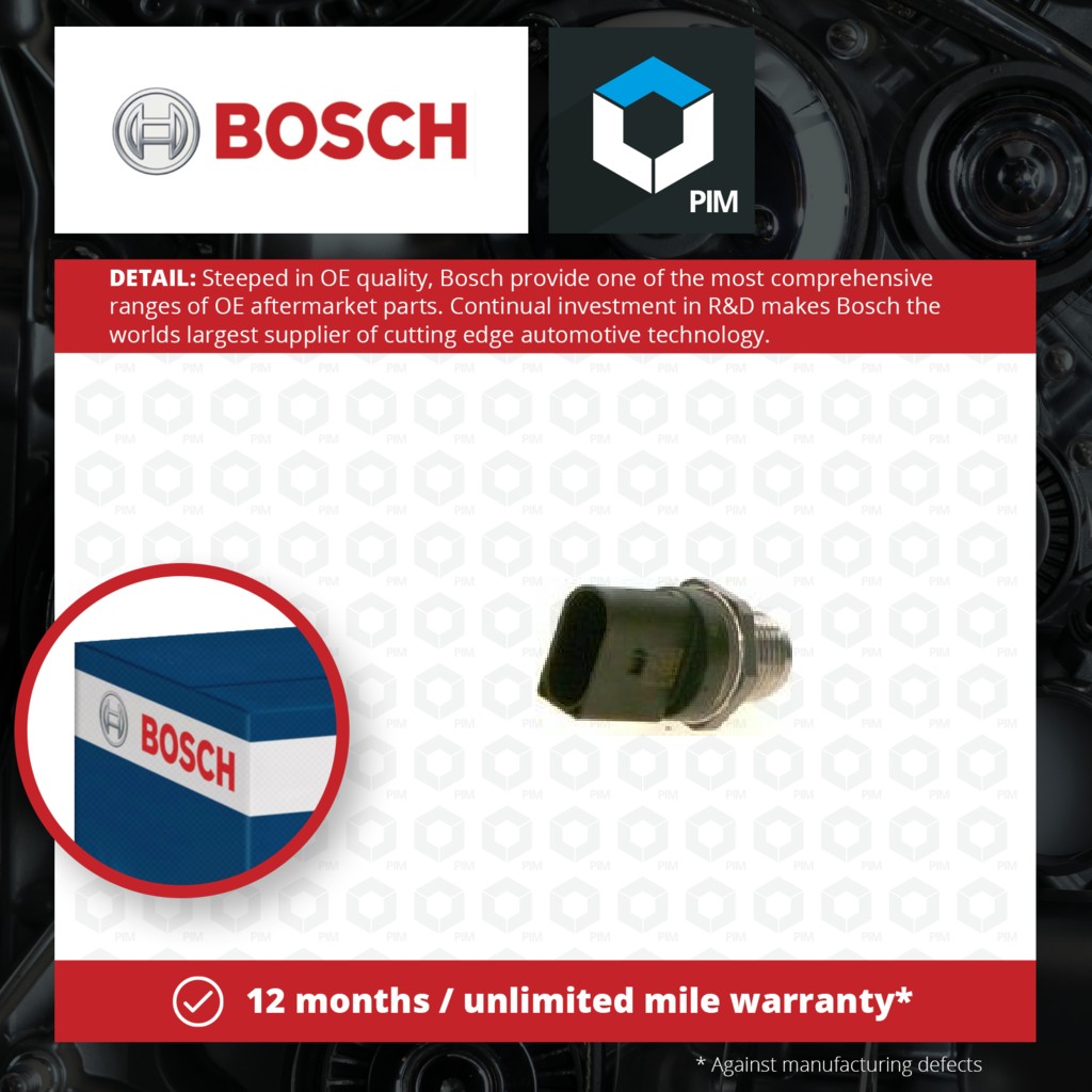 Bosch Fuel Pressure Sensor 0281007872 [PM1843514]