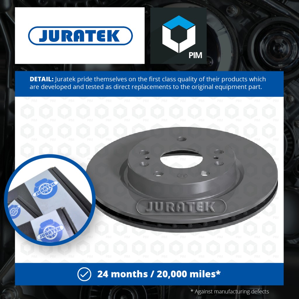 Juratek 2x Brake Discs Pair Vented Front SUZ128 [PM1842567]